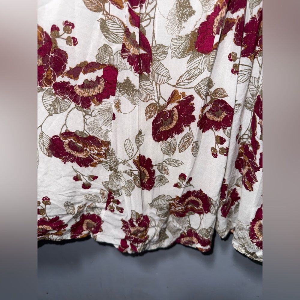 Free people women’s floral flared sleeve mini dress size 4 *flaw* boho - Picture 3 of 11